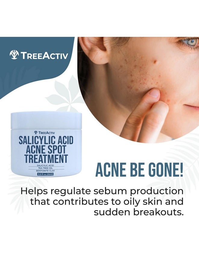 Invisible Acne Spot Treatment, 150+ Treatments, Salicylic Acid & Tea Tree Oil No Show Spot Treatment For Cystic & Hormonal Acne, Works For Blackheads & Whiteheads