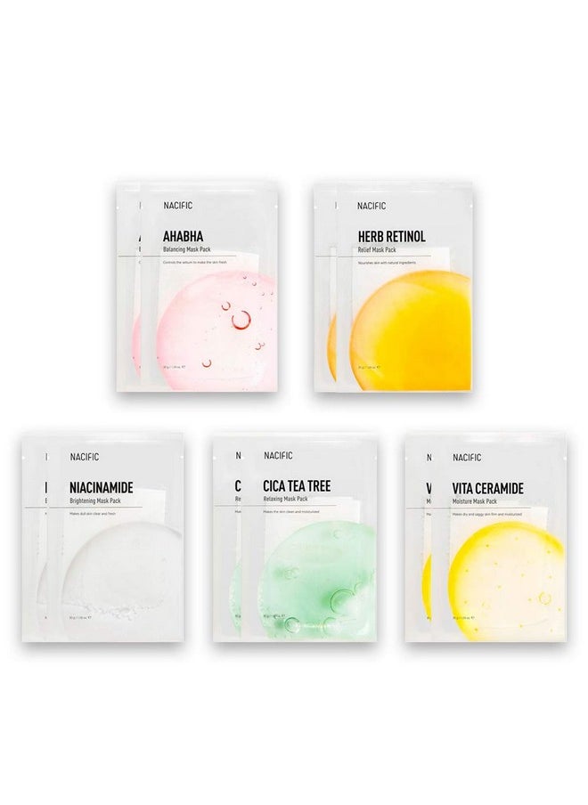 10 Korean Face Mask Bundle Korean Skincare Facial Mask Sheet Set