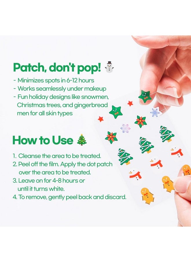 Acne Patch Shapes Edition | Acne Patches With Hydrocolloid Dressing | Fun For Parties, Sleepovers, Girls' Nights, Halloween Party, Girl'S Gift (Christmas Patch (85Ct))