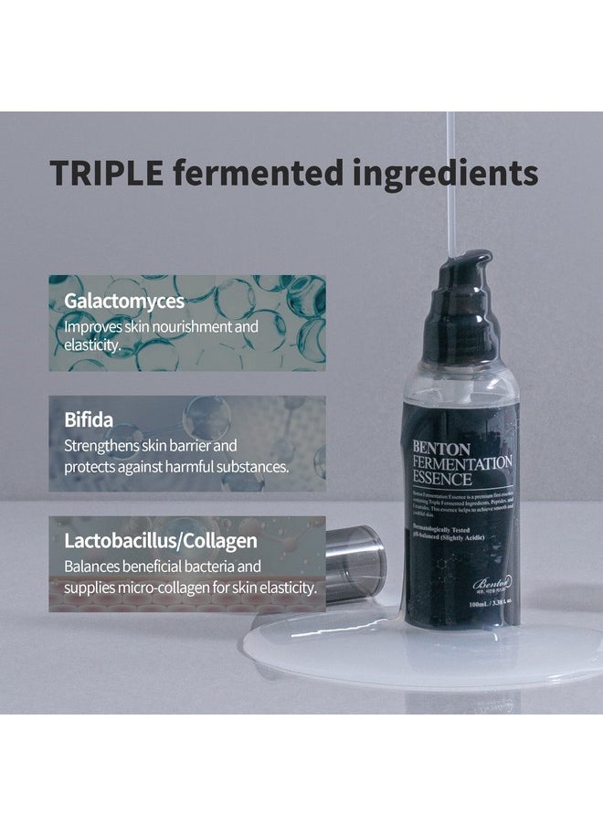 Fermentation Essence Skin Care 3.38 Fl.Oz. - Galactomyces & Bifida & Lactobacillus/Collagen, Tone Balancing, Skin Smoothing, Elasticity, Korean Clean Beauty Skin Care
