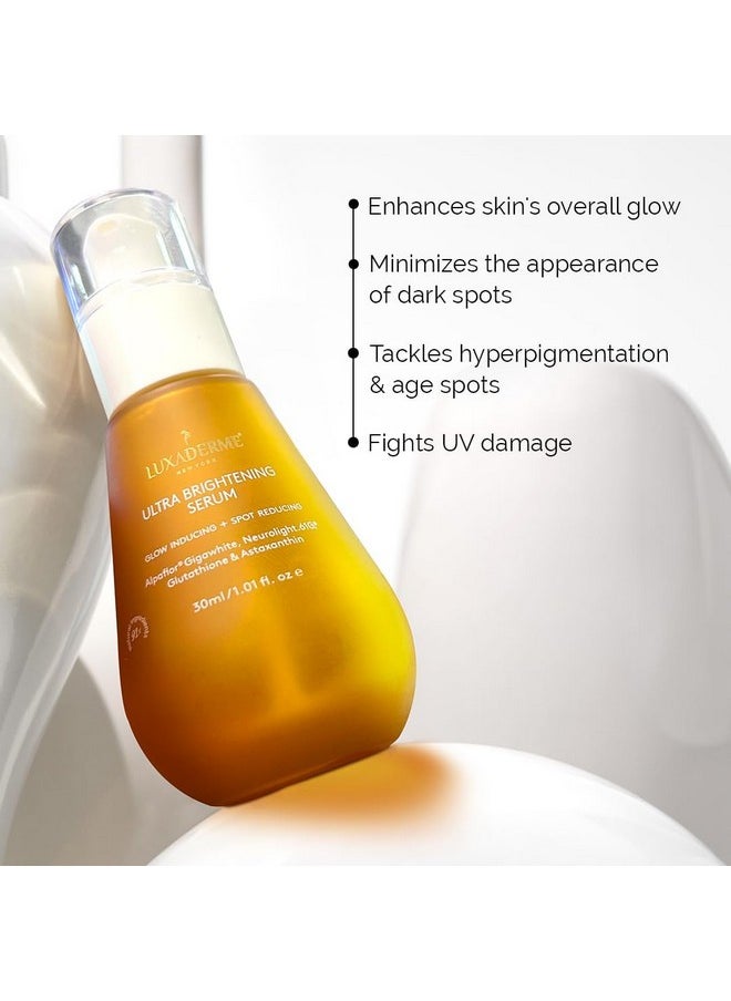 Korean Ultra Brightening Face Serum, Brightens Skin And Reduces Dark Spots, Daily Use For Brightening & Even Skin Tone | 91% Natural Ingredients With Yuzu, Glutathione & Astaxanthin | 30Ml