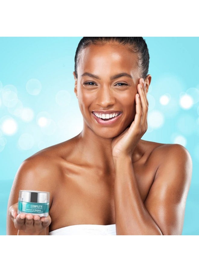 Md Complete Quench & Restore Advanced Hyaluronic Acid Treatment For Plumping And Firming On Face, Hands And Body With Hyaluronic Acid, Peptides, Niacinamide And Lactic Acid Lavender Scent 1.0 Fl. Oz