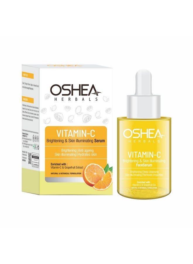 Herbals Brightening & Skin Illuminating Face Serum For Normal Skin Type | Hydrates & Anti Ageing | Enriched With Vitamin C & Grapefruit Extract - 30Ml