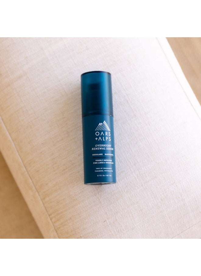 Overnight Renewal Serum, Reduce Fine Lines And Wrinkles, Hydrating Skin Care With Anti-Aging Peptides, 0.7 Fl Oz