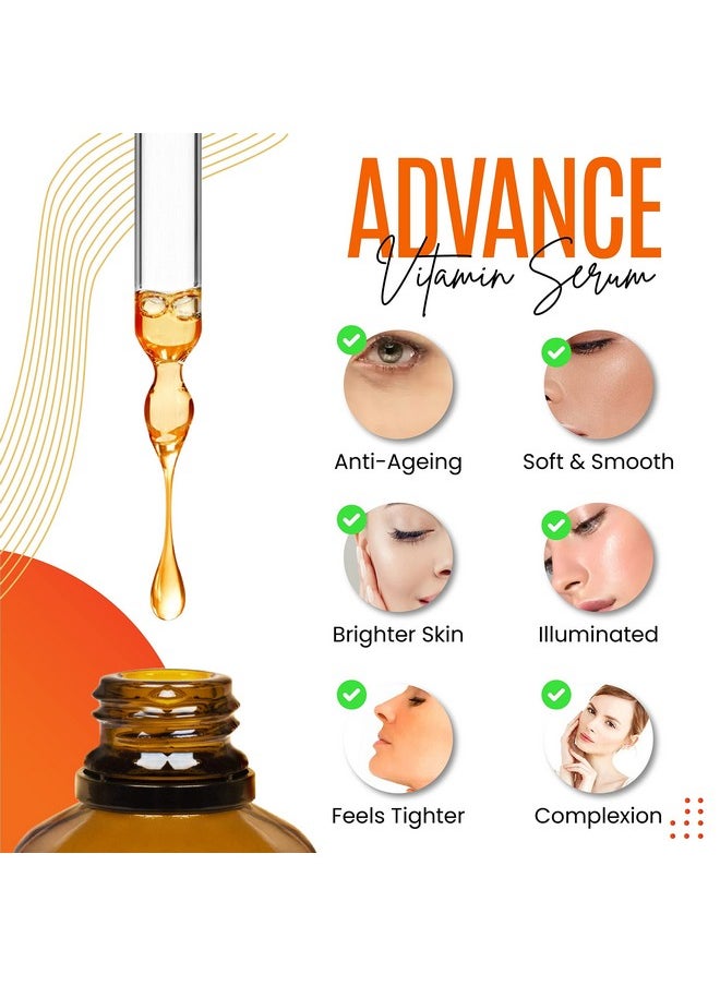 30% Vitamin C Serum (2 Fl Oz) Pure Organic Anti- Wrinkle + Hyaluronic Acid + Retinol + Vitamin E + Vitamin B, Facial Serum For Anti-Aging, Wrinkles, And Fine Lines.