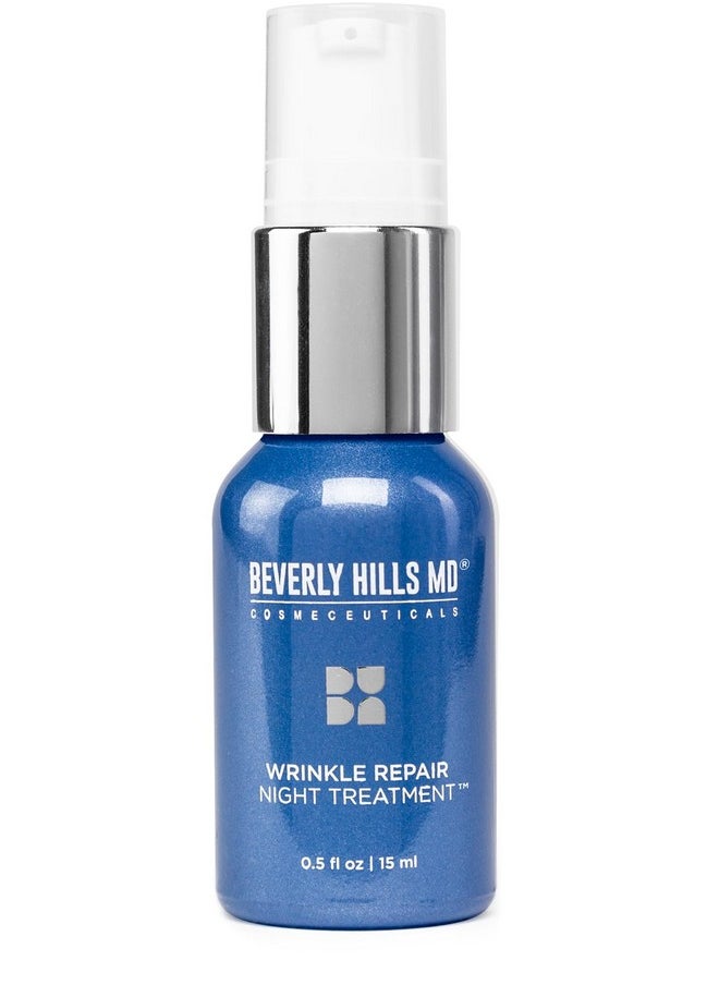 Wrinkle Repair Night Treatment- Correcting Facial Serum For Sensitive Skin, Smoothing & Plumping Formula- Visibly Reduce & Combat Signs Of Aging W/Hyaluronic Acid, Ginseng, Algae