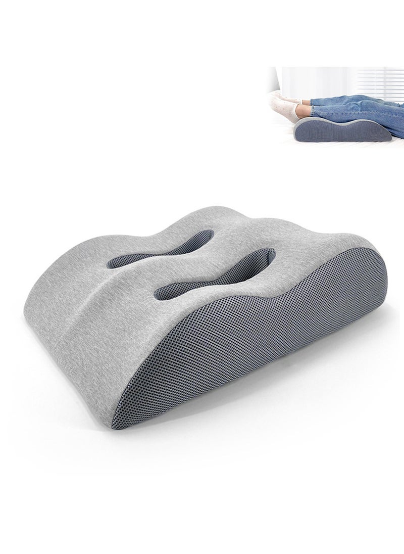 Memory Foam Knee Pillow for Side Sleepers - Orthopedic Knee and Leg Cooling Pillow Adaptive Bed Assistance Product Leg Pillow for Sleeping Lower Back and Hip Pain Light Grey.