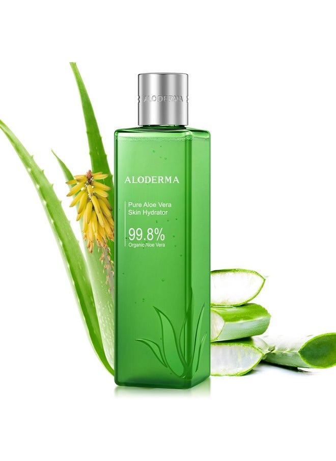 Fresh Aloe Vera Face Hydrator Made With 99.8% Organic Aloe Vera Within 12 Hours Of Harvest - No Thickeners Great For Acne Prone & Sensitive Skin Repair, Scalp, & Hair 240Ml