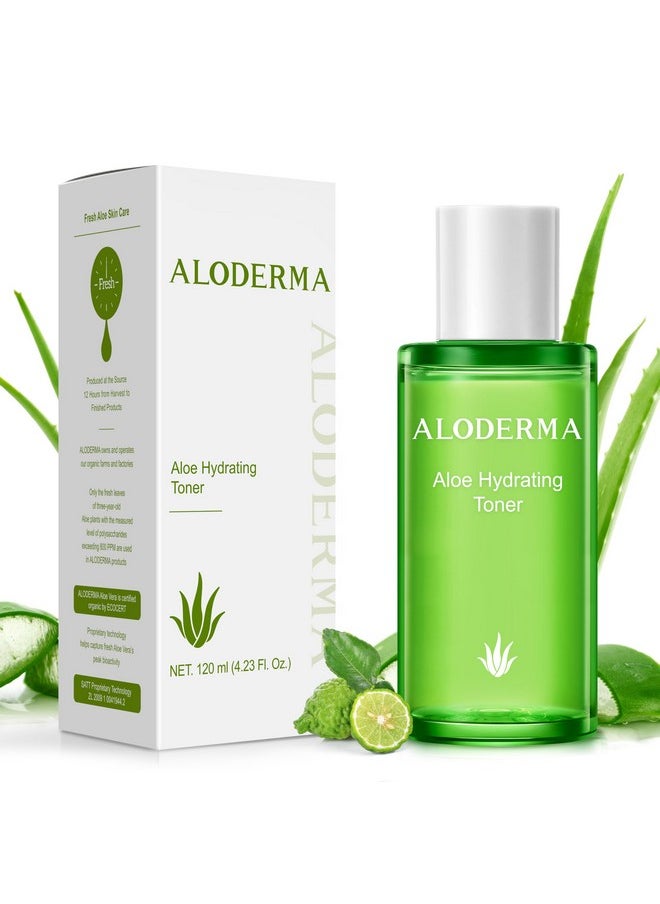 Aloe Hydrating Facial Toner With 91% Organic Aloe Vera Juice - Natural Moisturizing Aloe Vera Toner For Face With Arginine - Aloe Vera Face Toner For Women & Men For All Skin Types, 4.2 Oz