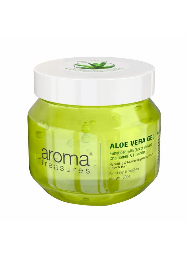 Aloe Vera Gel For Face, Skin, Body & Hair | Paraben Free Aloevera Gel For Glowing Skin Suitable For Men & Women - 500 G