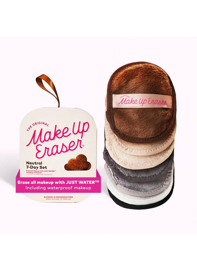 Makeup Eraser, 7-Day Set, Erase All Makeup With Just Water, Including Waterproof Mascara, Eyeliner, Foundation, Lipstick, Sunscreen, And More! Neutrals, 7Ct.