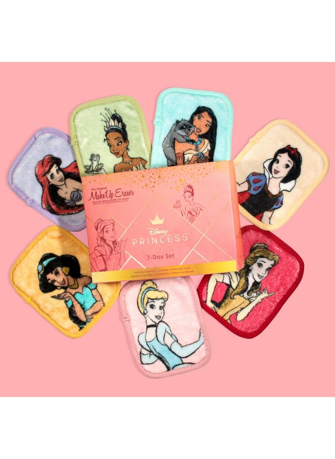 Makeup Eraser, 7-Day Set, Erase All Makeup With Just Water, Including Waterproof Mascara, Eyeliner, Foundation, Lipstick, Sunscreen, And More! (Ultimate Disney Princess), 7Ct.