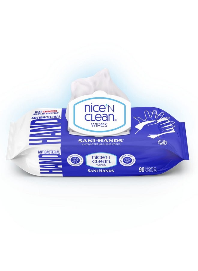Sensitive Skin Wet Hand Wipes 90Ct (8-Pack) | Infused With Aloe | Hypoallergenic Wipes More Effective Than Gel