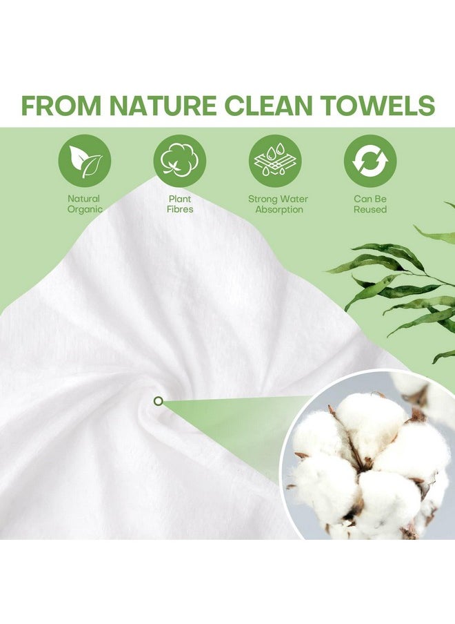 Compressed Disposable Face Towel Kit, Thicken Facial Cleansing Cloths Towelettes,Compact Portable Wash Cotton Wipes Tablets Coin Tissues For Beauty Salon Personal Care Travel(100 Pcs White)