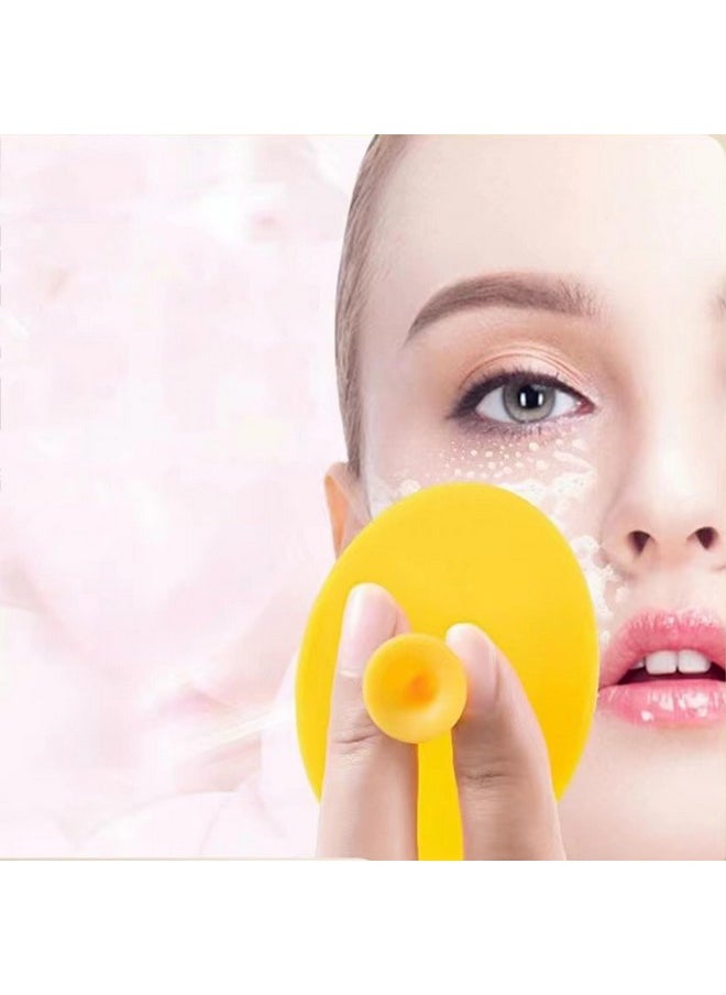 Face Scrubber, Facial Exfoliator, Face Scrub Brush, Soft Face Brush, Silicone Facial Cleansing Brush, Face Exfoliator Blackhead Acne Pore Pad Cradle Cap Face Wash Brush For Deep Cleaning Skin 4 Pack