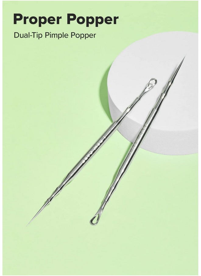 Dual-Tip Pimple Popper - Proper Popper | Blackhead Remover Tool, Pimple Popper, Comedone Extractor, 2-In-1 Stainless Steel Lancet, 1 Ea