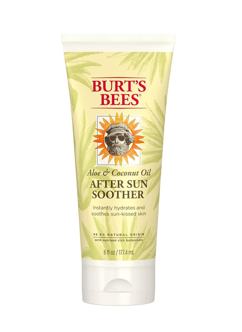 Burt's Bees Stocking Stuffers, After Sun Lotion with Hydrating Aloe Vera & Coconut Oil - Sunburn Relief, After Sun Soother, Natural Origin Skin Care Christmas Gifts, 6 oz
