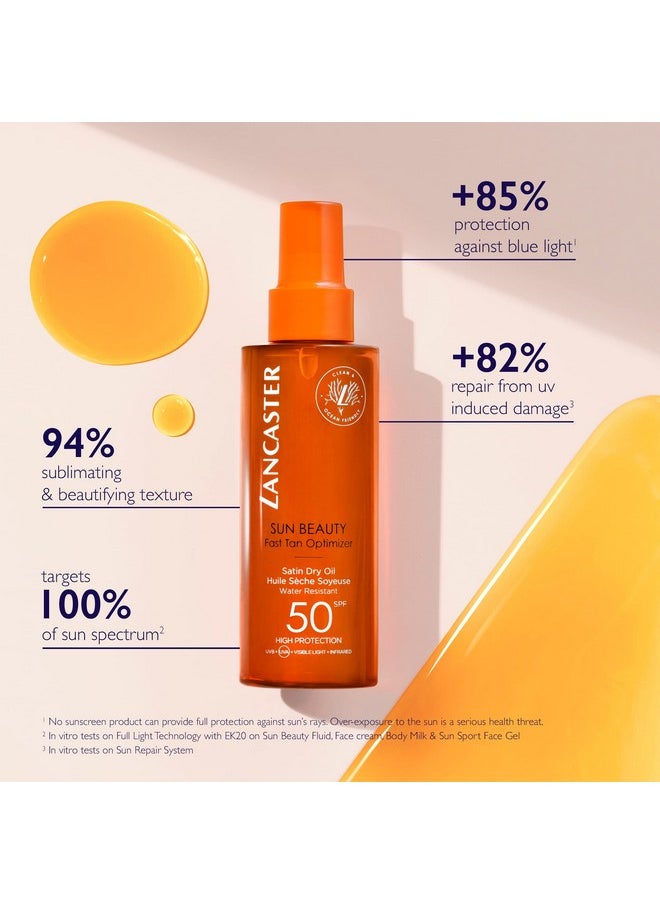 Sun Beauty Satin Sheen Oil Fast Tan Optimizer Spf 30, Suncare & Bronzers Body, 5 Fl Oz