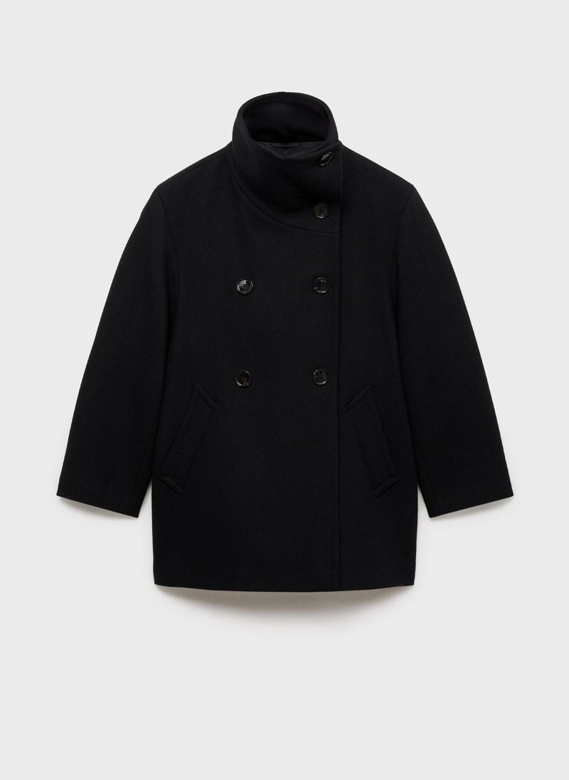 Double-Breasted Wool Coat