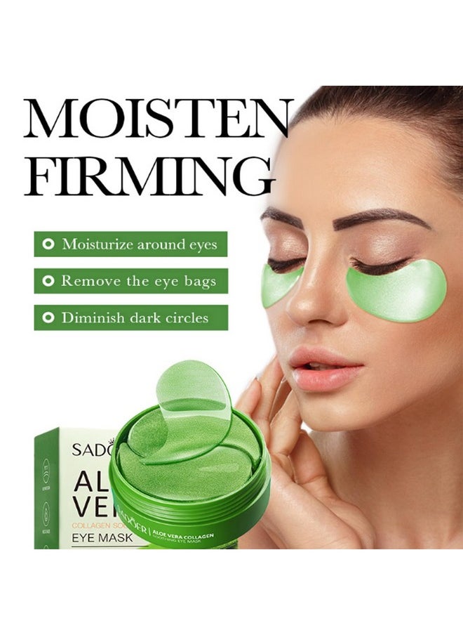 Aloe Vera Eye Masks - 60 Pcs Under Eye Patches For Puffy Eyes And Dark Circles Treatments - Hydrating Eye Mask Skincare, Eye Gel Pads For Eye, Reduce Wrinkles And Fine Lines, Improve And Firm Eye Skin