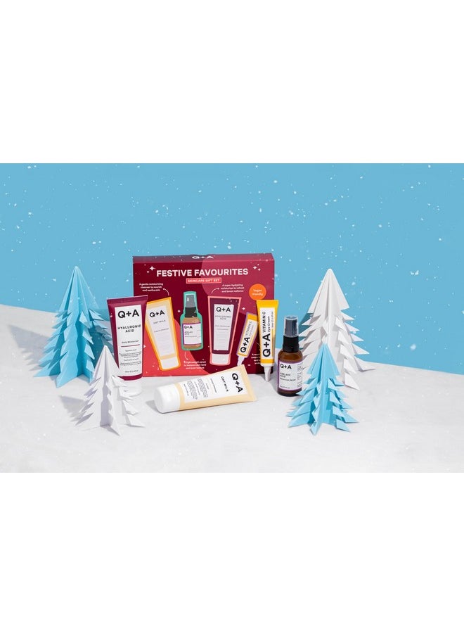 Festive Favourites Gift Set, Containing A Hyaluronic Acid Moisturiser (75Ml), An Oat Milk Cream Cleanser (75Ml), An Azelaic Acid Serum (30Ml), And A Caffeine Eye Serum (15Ml)