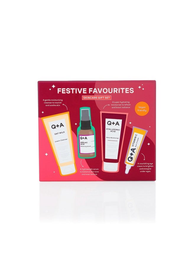 Festive Favourites Gift Set, Containing A Hyaluronic Acid Moisturiser (75Ml), An Oat Milk Cream Cleanser (75Ml), An Azelaic Acid Serum (30Ml), And A Caffeine Eye Serum (15Ml)