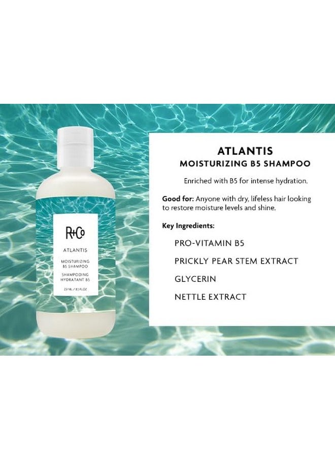 Atlantis Moisturizing B5 Hair Shampoo And Conditioner Set (8.5 Oz) + R+Co High Dive Travel Size (.5 Oz) | Body + Shine + Smoothing For All Hair Types | Vegan + Cruelty-Free |