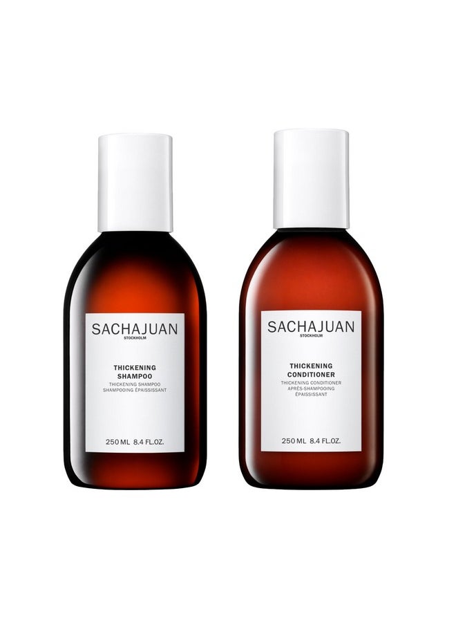 Thickening Shampoo And Conditioner Set - Ocean Silk And Thickening Technology For Volume And Smooth Hair - Set Of 2 (8.4 Oz)