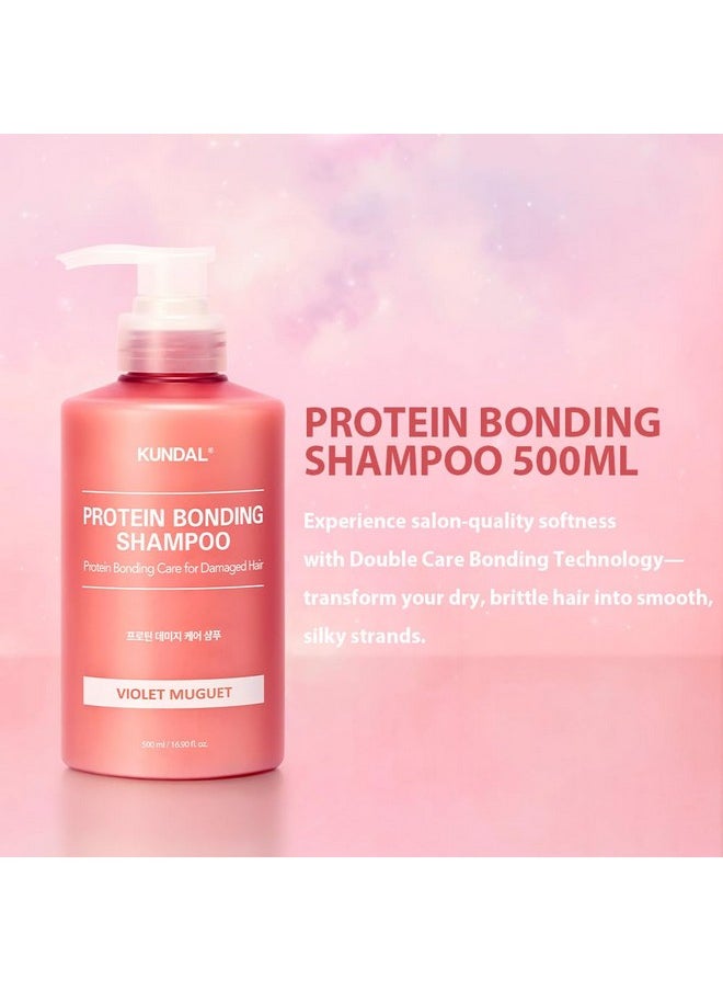 Protein Bonding Damage Care [Shampoo 16.9Fl Oz + Conditioner 8.45Fl Oz]_Violet Muguet