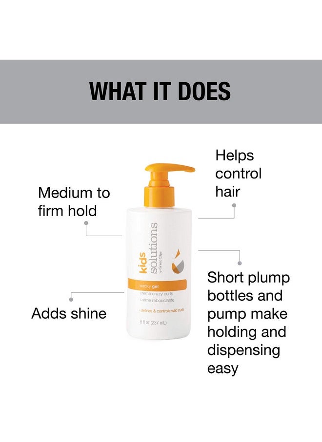 Solutions Kid'S Wacky Gel, 8Oz | Hair Gel Adds Structure & Shine | Recommended For Children Ages 4-10