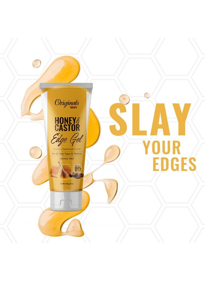Originals Honey And Castor Edge Hair Gel For All Hair Types And Textures, Sulfate-Free, 4 Oz