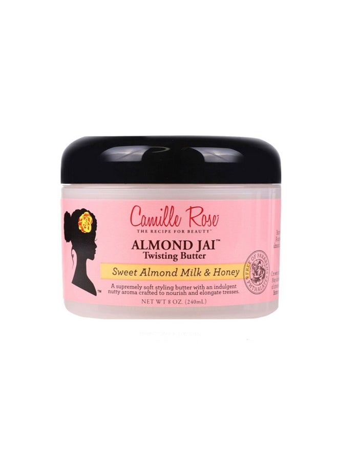 Almond Jai Twisting Hair Styling Butter, With Aloe And Honey, To Soften Smooth And Moisturize, For All Hair Types, 8 Oz