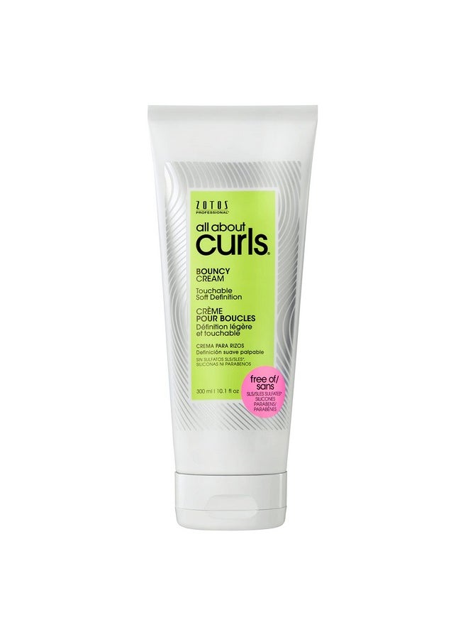 Bouncy Cream Styling | Touchable Soft Definition | Define, Moisturize, De-Frizz | All Curly Hair Types | Vegan & Cruelty Free | Sulfate Free | 10.1 Fl Oz