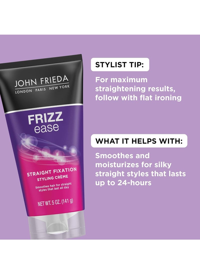 John Frieda Frizz-Ease Straight Fixation Smoothing Creme for Unisex - 5 oz