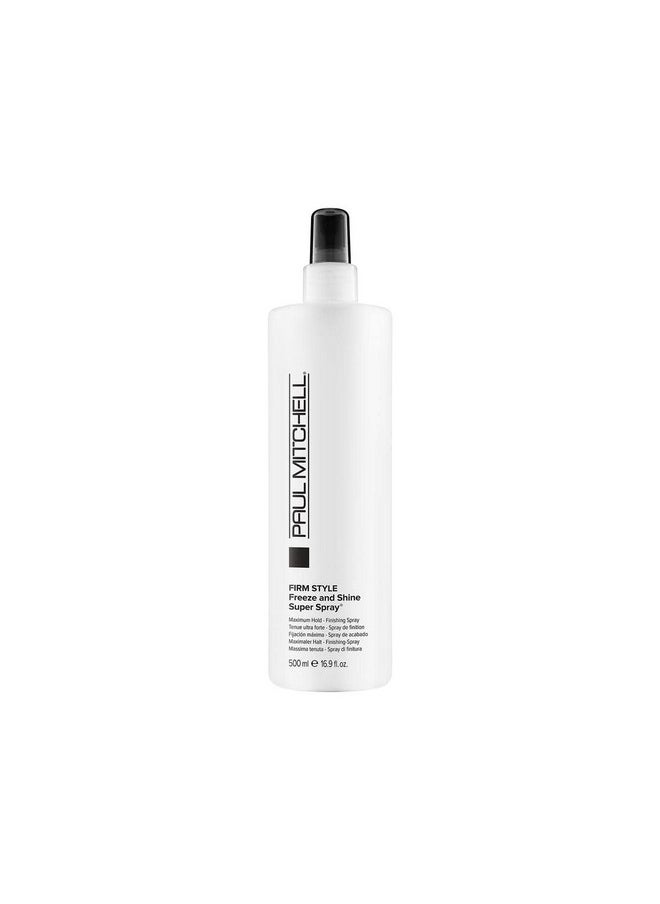 Freeze And Shine Super Hairspray, Maximum Hold, Shiny Finish Hairspray, For Coarse Hair, 16.9 Fl. Oz.