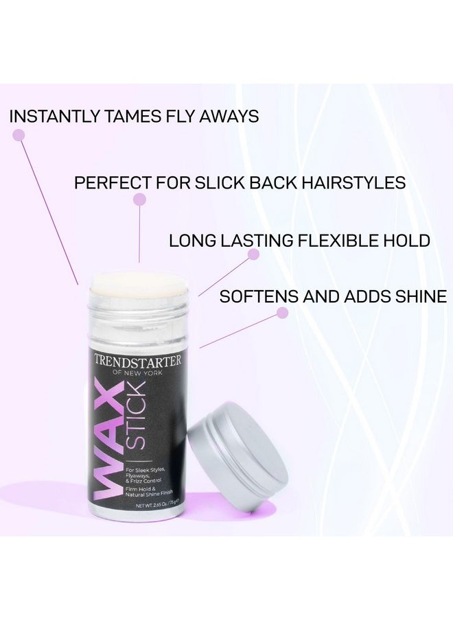 - Hair Wax Stick (75G) - Frizz Control - Flyaway Control - Firm Hold & Natural Shine Finish For Slick Sleek Sophisticated Styles - Avocado Extract Infused - All-Day Hair Control