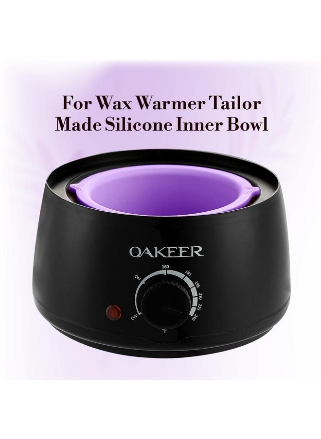 Silicone Wax Bowl Wax Warmer Silicone Bowl Nonstick Wax Pot Reuse Waxing Bowl Single Bowl (Purple)