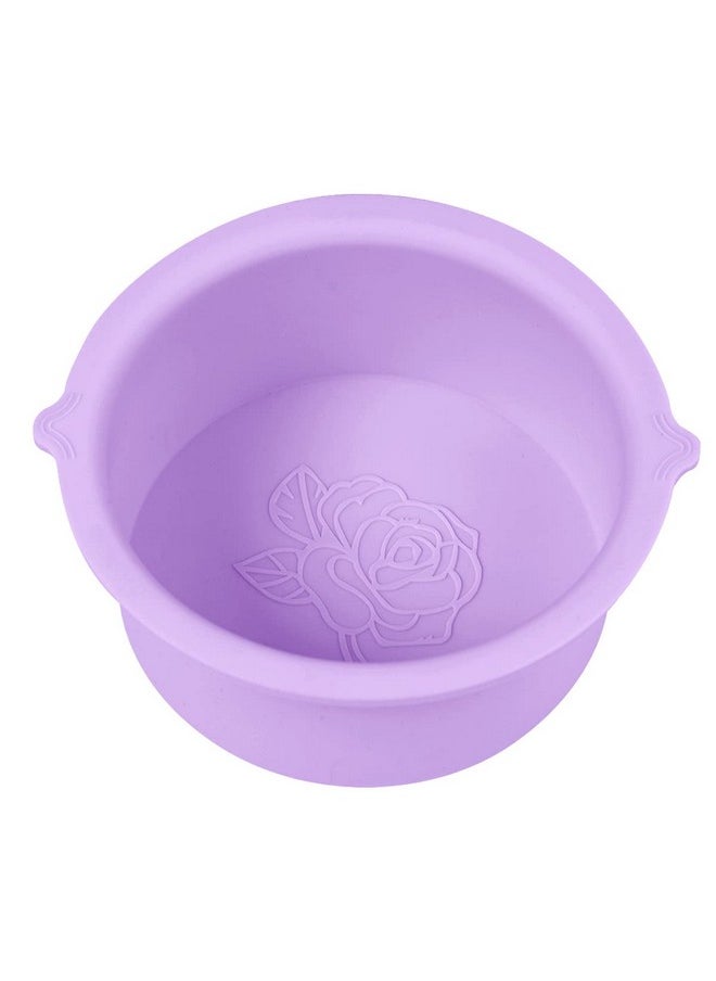 Silicone Wax Bowl Wax Warmer Silicone Bowl Nonstick Wax Pot Reuse Waxing Bowl Single Bowl (Purple)