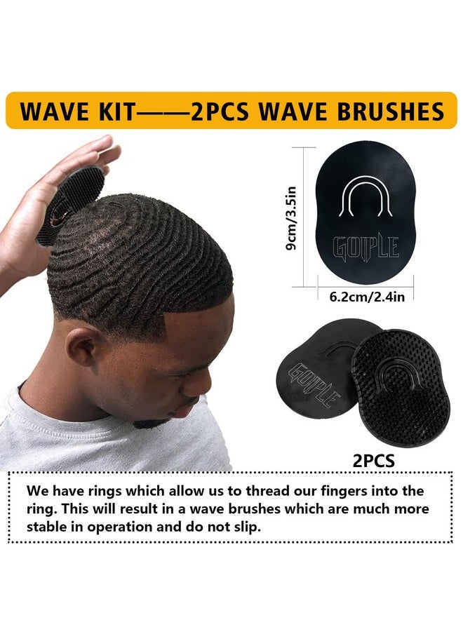 E Hair Care Kit For Men'S 360 Wave - Pomades For Strong Hold, Easy Wash, Moisture Control, Silky Shine & Training, Curved Brush, Durag Cap Set, Du-Rag, 