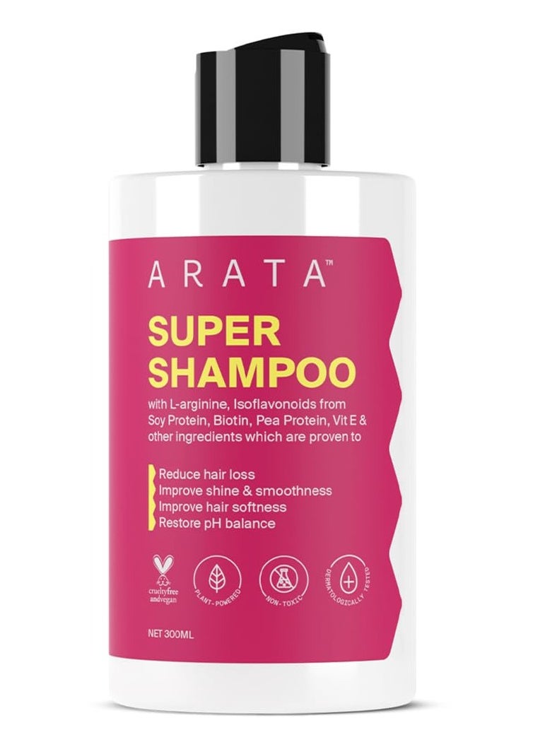 6-in-1 Super Shampoo | Prevents Hair loss | Restores pH Balance | Boosts Hair Thickness | Reduces Breakage | Fights Microbial Infections | Adds Shine | Shampoo For Women & Men | 300 ml