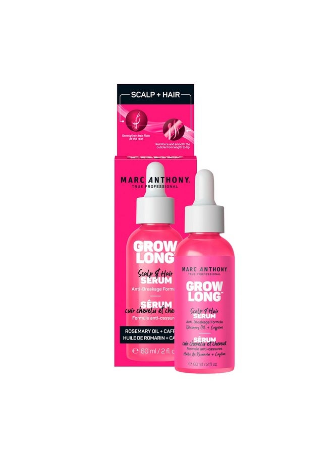 Grow Long Scalp & Hair Serum - Anti-Breakage Formula Nourish, Strengthen & Hydrate Scalp & Hair Follicles - Natural Shine & Fuller-Looking Hair Strands From Root To Tip, 2 Fl Oz