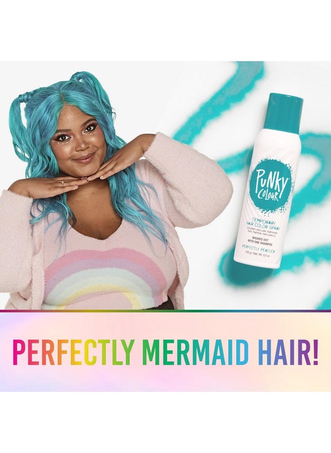 Punky Pastel Temporary Hair Color Spray, Perfectly Peacock, Spray-On Hair Color, Fast-Drying, Non-Sticky, Travel Size Hair Dye For Instant Vivid Hair Color, 3.5 Oz, 1-Pack
