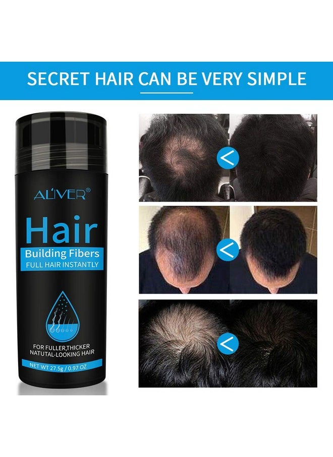 Hair Fibers For Thinning Hair With Spray,Undetectable Natural Formula,Thicker Fuller Hair In 15 Seconds,Instantly Conceal & Thicken Thinning Or Balding Hair Areas,For Men&Women，Black