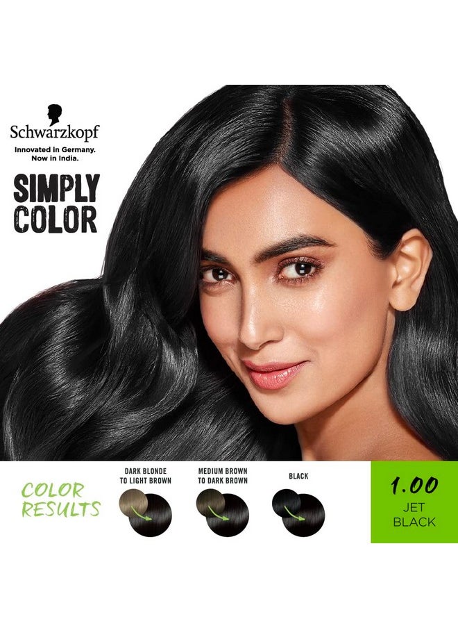 Simply Color Permanent Hair Colour - 1.00 Natural Black