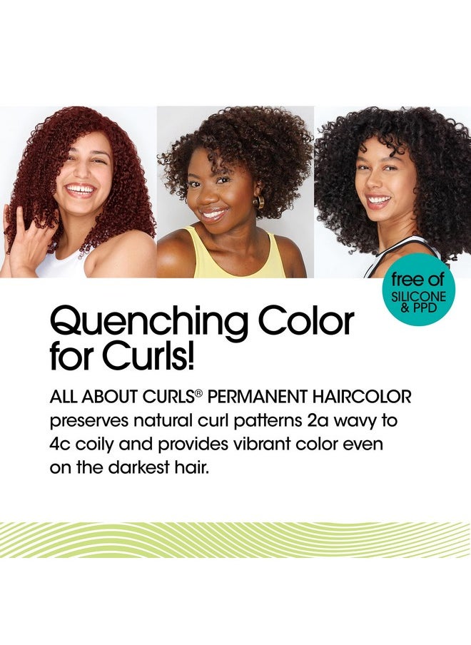 1N Curls Night Out Permanent Hair Color (Prep + Protect Serum & Hair Dye For Curly Hair) - 100% Grey Coverage, Nourished & Radiant Curls