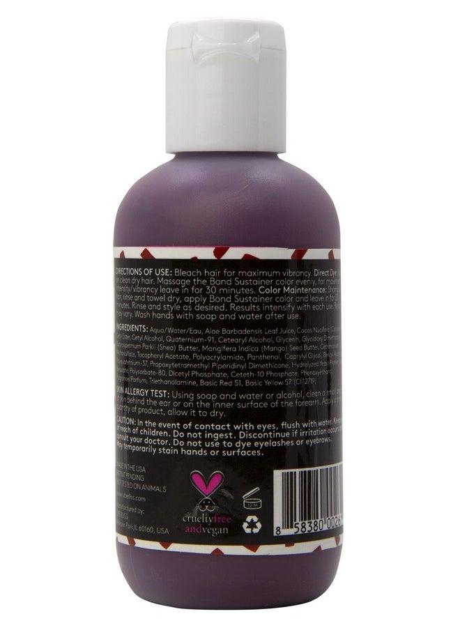 Bond Sustainer Color (Burgundy Vixen) 3.7Oz - Semi Permanent Direct Dye - Color Depositing Mask - Rebuild Broken Bonds - For Healthy Hair