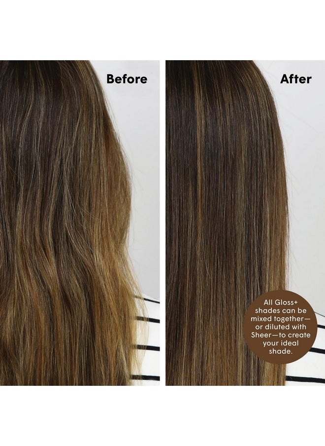 Gloss+, Light Brown - 6.5 Oz - Semi-Permanent Hair Color & Conditioner - Lasts Up To Eight Washes - Paraben, Sls & Sles Sulfate Free - Vegan, Leaping Bunny Certified