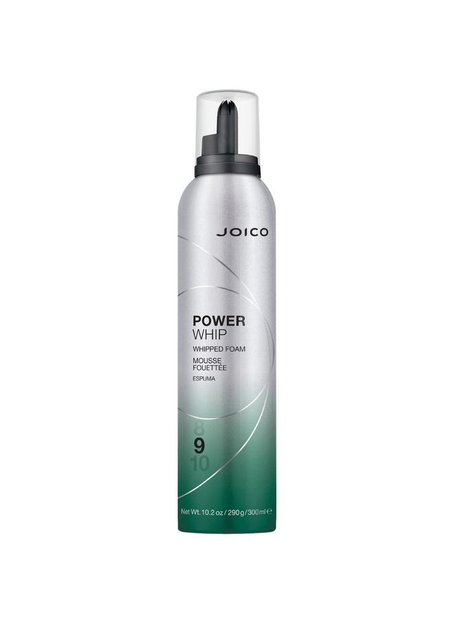 Power Whip Whipped Foam | For Most Hair Types | Add Volume & Body | Thermal Heat, Humidity, & Pollution Protection | Boost Shine | Control Frizz & Flyaways | Silicone & Paraben Free | 10.2 Fl Oz