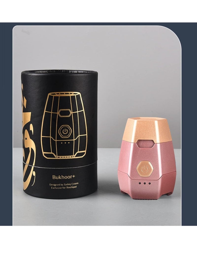 Mini Electric Incense Burner Bukhoor – Dukhoon Aroma Diffuser for Home & Car, Elegant Gold Design, Perfect Gift for Relaxation & Home Decor