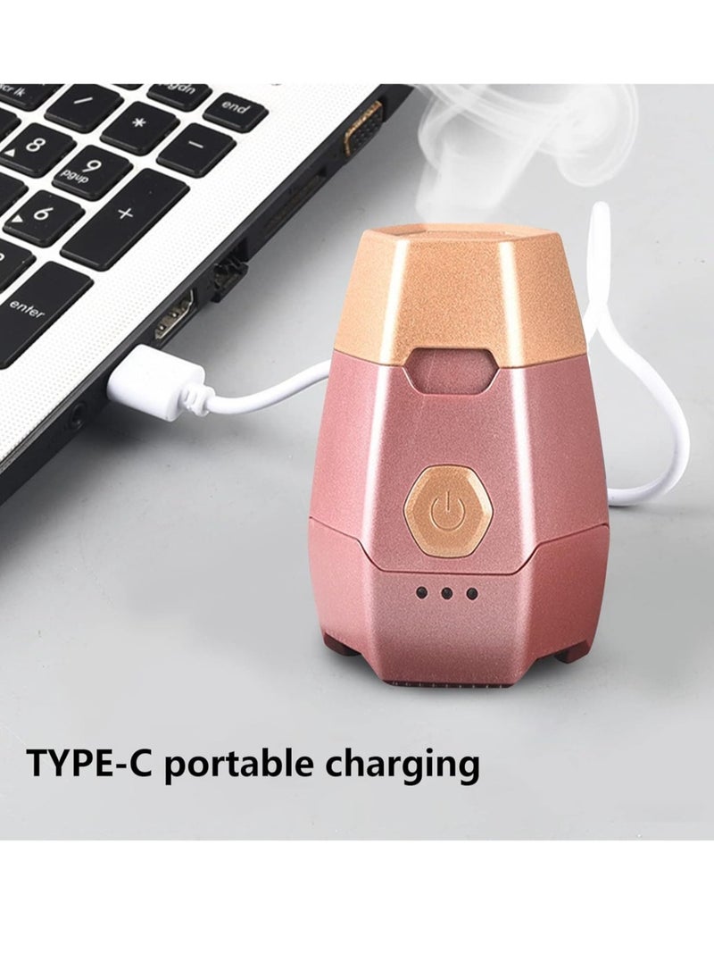 Mini Electric Incense Burner Bukhoor – Dukhoon Aroma Diffuser for Home & Car, Elegant Gold Design, Perfect Gift for Relaxation & Home Decor